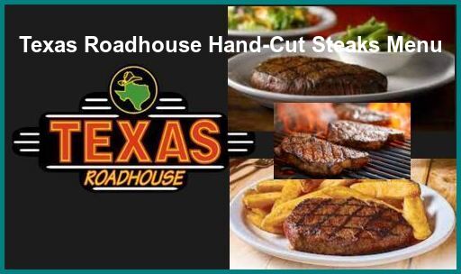 Texas Roadhouse Hand-Cut Steaks Menu
