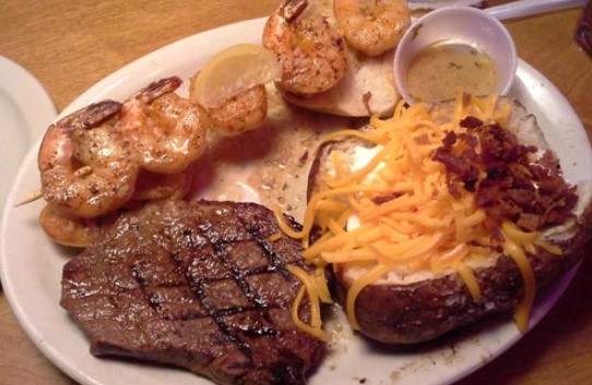 Texas Roadhouse Sirloin and Grilled Shrimp
